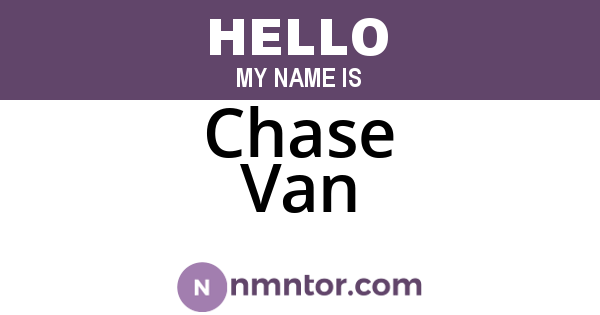 Chase Van