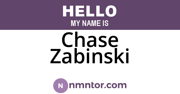 Chase Zabinski