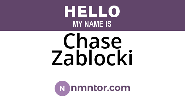 Chase Zablocki