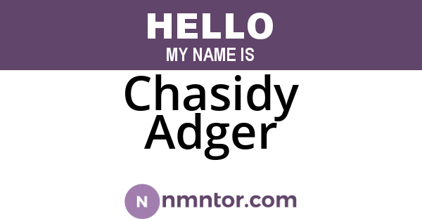Chasidy Adger