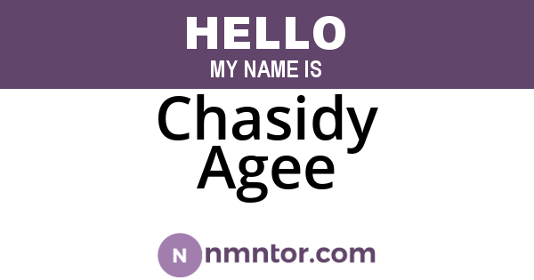Chasidy Agee