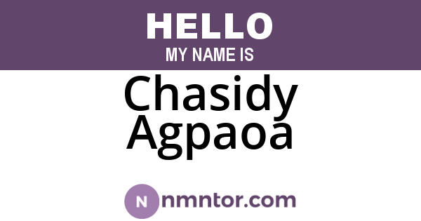 Chasidy Agpaoa