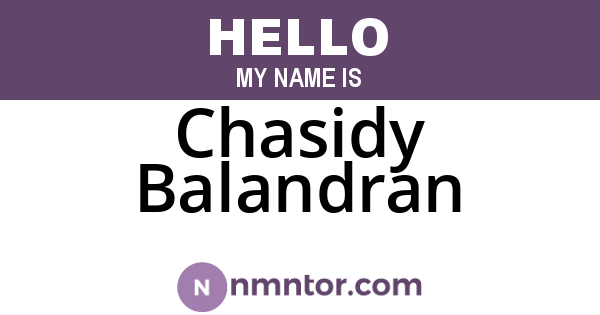 Chasidy Balandran