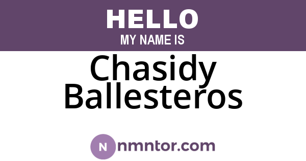 Chasidy Ballesteros