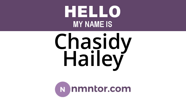 Chasidy Hailey