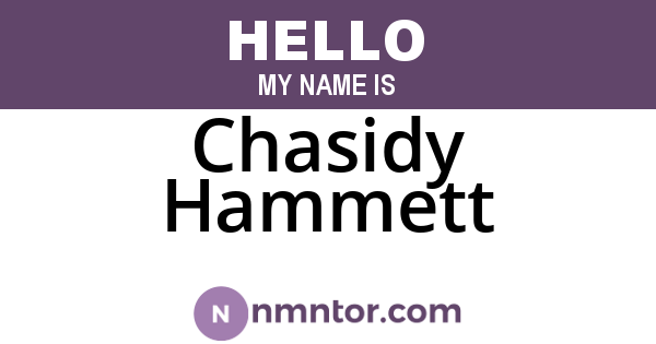 Chasidy Hammett