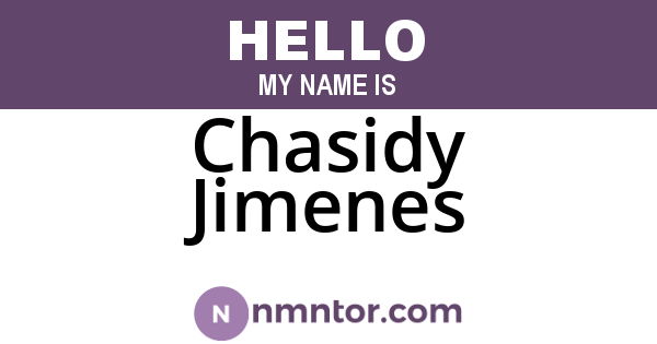 Chasidy Jimenes