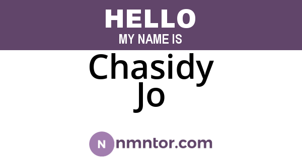 Chasidy Jo
