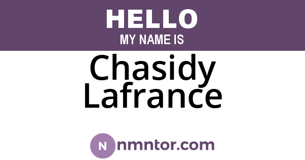 Chasidy Lafrance