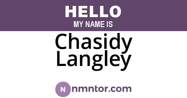 Chasidy Langley