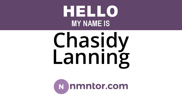 Chasidy Lanning