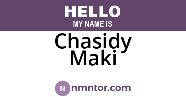 Chasidy Maki