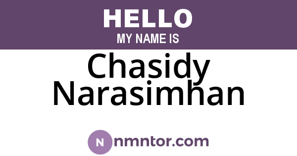 Chasidy Narasimhan