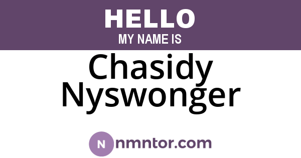 Chasidy Nyswonger
