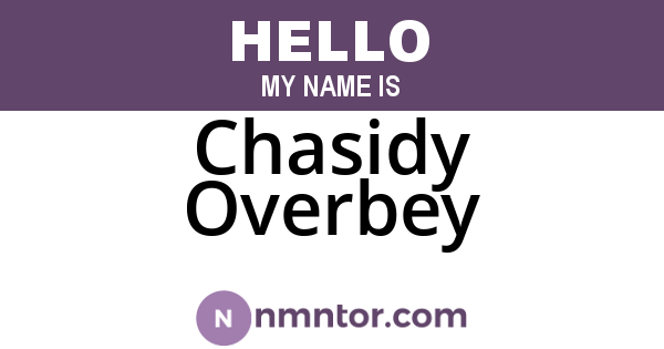 Chasidy Overbey