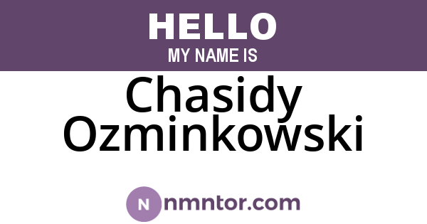 Chasidy Ozminkowski