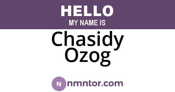 Chasidy Ozog