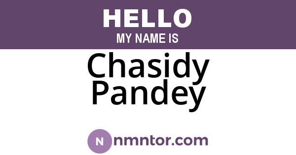 Chasidy Pandey