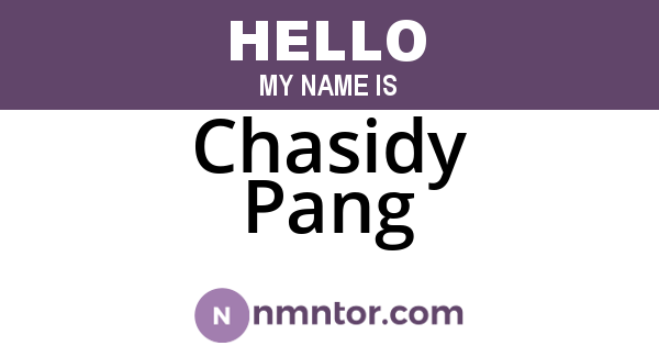 Chasidy Pang