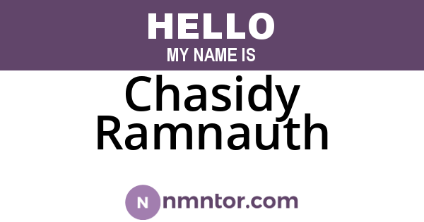 Chasidy Ramnauth