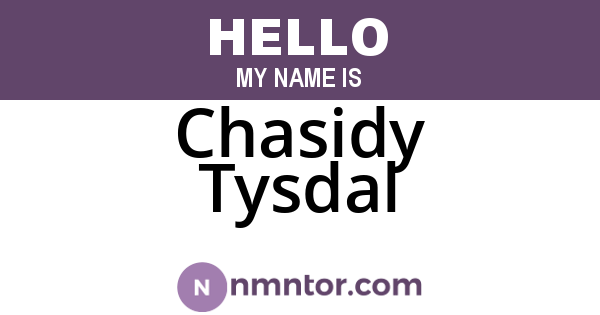 Chasidy Tysdal