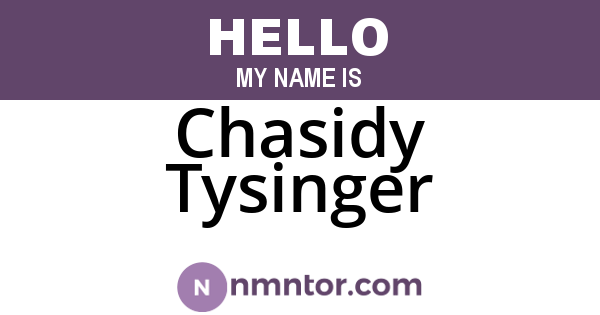 Chasidy Tysinger