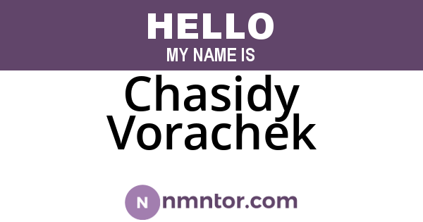 Chasidy Vorachek