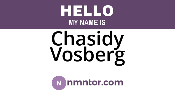 Chasidy Vosberg