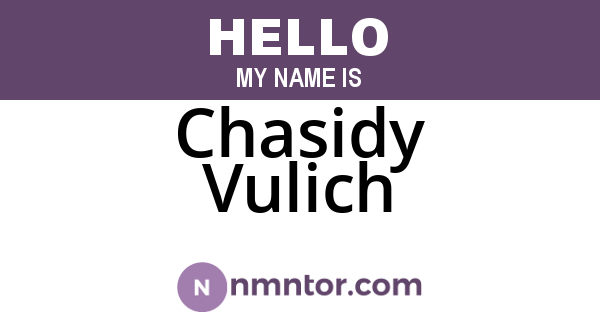 Chasidy Vulich