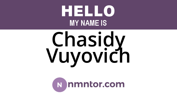 Chasidy Vuyovich