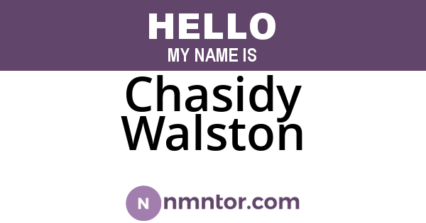 Chasidy Walston