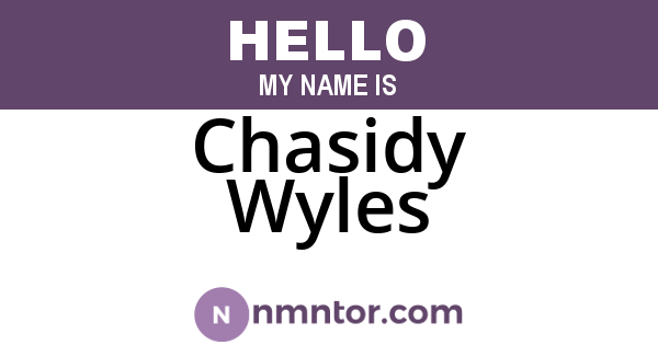 Chasidy Wyles