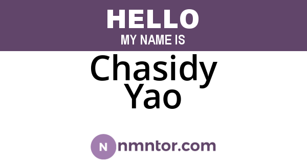 Chasidy Yao