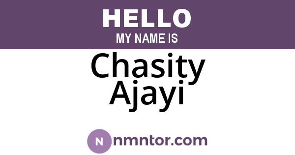 Chasity Ajayi