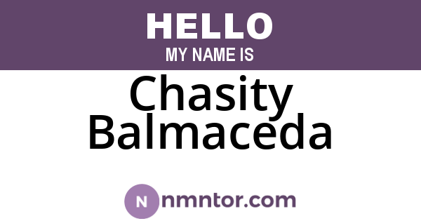 Chasity Balmaceda