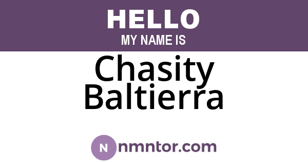Chasity Baltierra