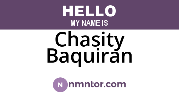 Chasity Baquiran