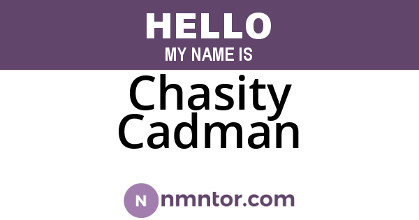 Chasity Cadman