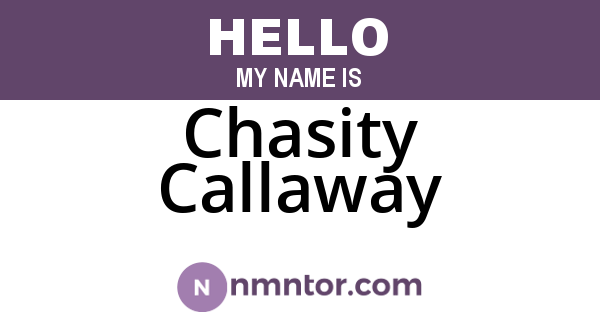 Chasity Callaway
