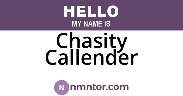 Chasity Callender