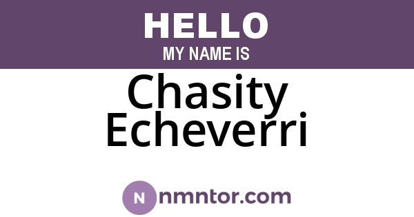 Chasity Echeverri