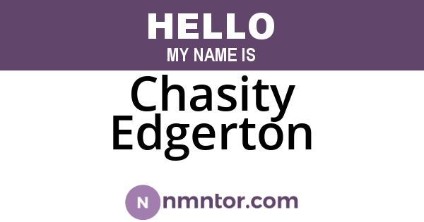Chasity Edgerton