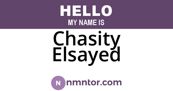 Chasity Elsayed