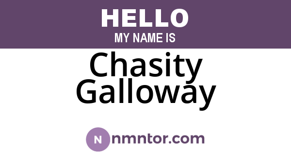 Chasity Galloway