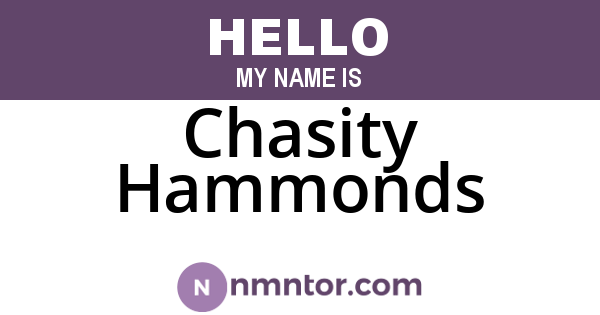 Chasity Hammonds