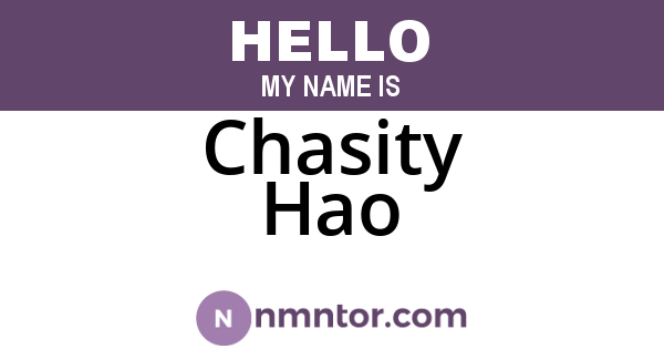 Chasity Hao