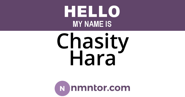 Chasity Hara