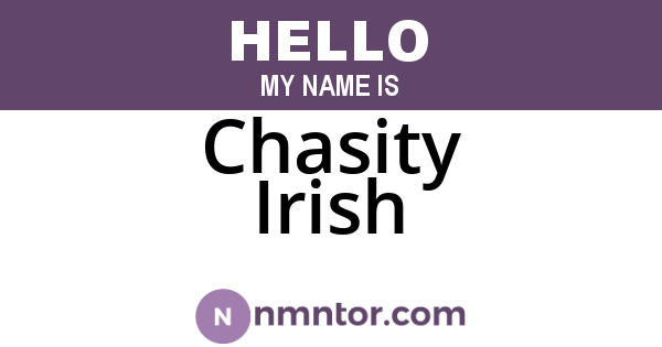 Chasity Irish