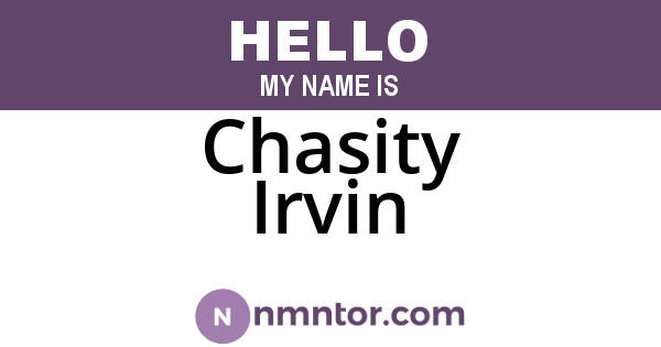 Chasity Irvin