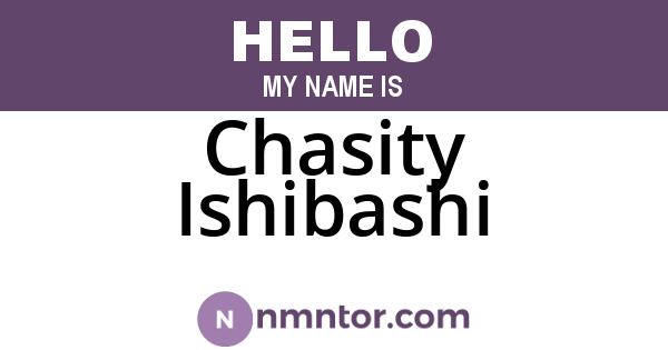 Chasity Ishibashi